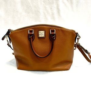 Dooney & Bourke Pebble Leather Darcy Satchel brown bag
